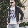 Тениска с бял тигър, акварел от художника Славейка Аладжова
