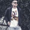 Тениска със северен елен, акварел от художника Славейка Аладжова