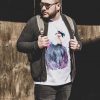 Тениска с брадат лешояд, акварел от художника Славейка Аладжова