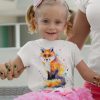 Детска тениска с лисица, акварел от художника Славейка Аладжова