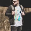 тениска с полярна мечка 2 Тениска с бяла мечка, акварел от художника Славейка Аладжова