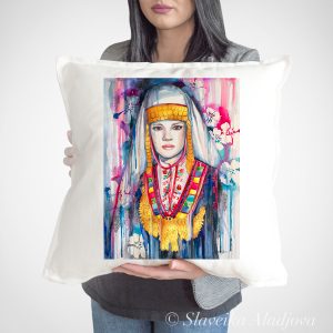 декоративна възглавница мома шопска