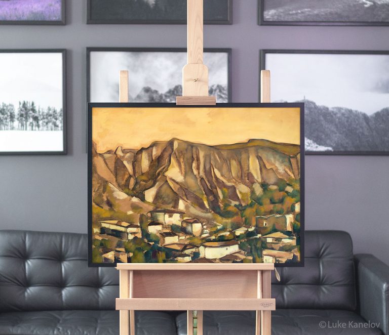 Картина пейзаж Мелник привечер