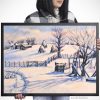 Картина пейзаж Снежна пътека