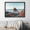 Самотен кипарис край морето ,морска пейзажна фотография