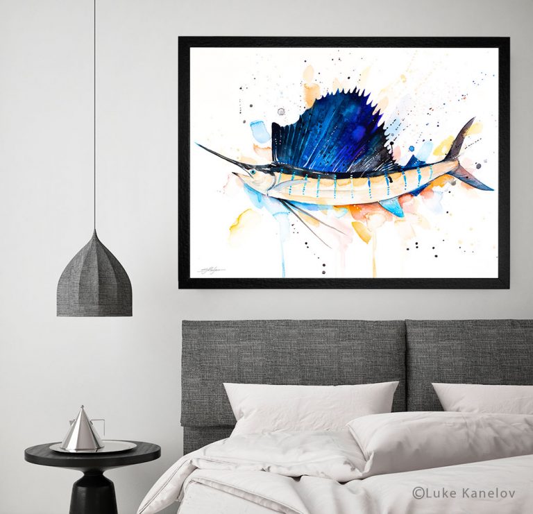 16Print-16-art-idea Атлантически ветроход, Марлини, акварелна картина, художник Славейка Аладжова