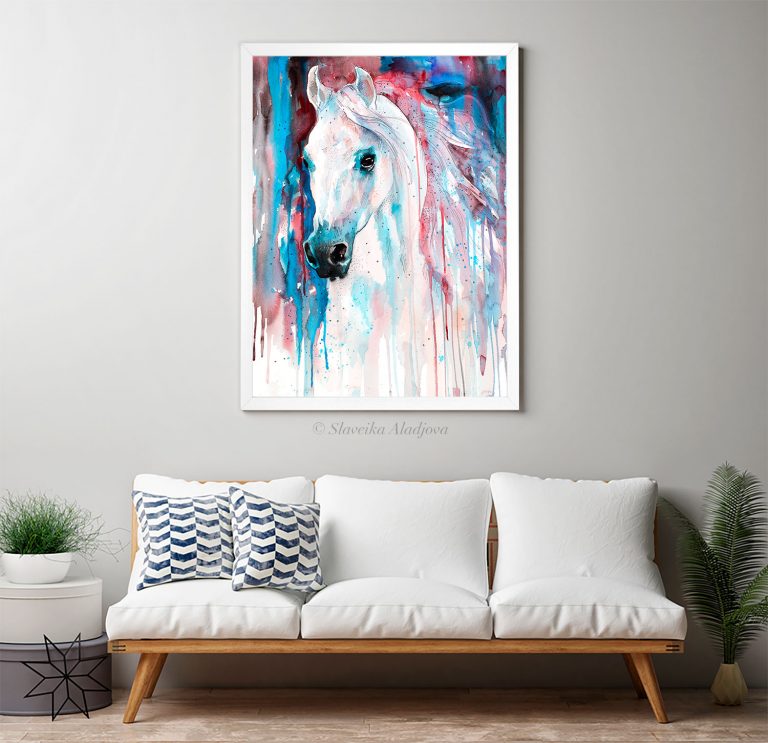 Бял кон картина