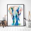 African Elephant watercolor 3 Африкански слон