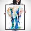 African Elephant watercolor 5 Африкански слон