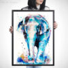 Asian Elephant watercolor 5 слон
