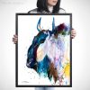 Wildebeest Gnu watercolor 5 Гну, антилопa