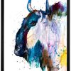 Wildebeest Gnu watercolor 6 Гну, антилопa
