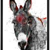 Black and white Donkey