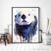 Sea Otter watercolor 3 Морска видра
