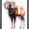 Mouflon ram watercolor 6 Муфлон