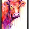 Red Cow watercolor 6 крава