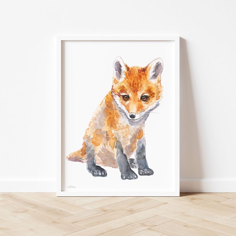 Картина за детска стая със лисиче