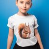 Детска тениска с катеричка Детска тениска с катеричка, акварел от художника Славейка Аладжова