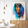 Черен Кавалер Кинг Чарлз Шпаньол, Куче, акварелна картина, художник Славейка Аладжова Черен Кавалер Кинг Чарлз Шпаньол, Куче, акварелна картина, художник Славейка Аладжова